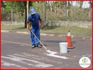 Semav realiza melhorias na sinalização das vias na Cidade da Criança