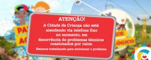 COMUNICADO: telefone fora de serviço temporariamente