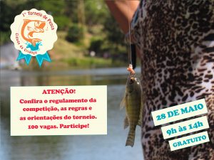 Regulamento do 1° Torneio de Pesca é atualizado com número de vagas ampliado