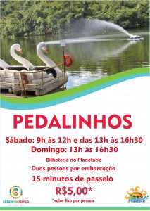 Saiba como são os novos pedalinhos do Parque Ecológico Cidade da Criança