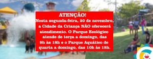 Cidade da Criança não oferece atendimento no Dia da Consciência Negra