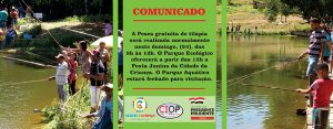 COMUNICADO: A Pesca gratuita de tilápia será realizada normalmente neste domingo