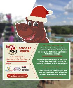 Ponto de coleta da campanha Natal sem Fome, Cidade da Criança recebe alimentos não perecíveis