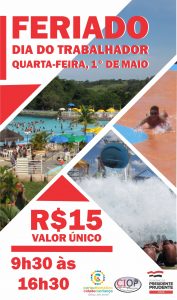 Feriado do Dia do Trabalhador terá passaporte promocional no Parque Aquático