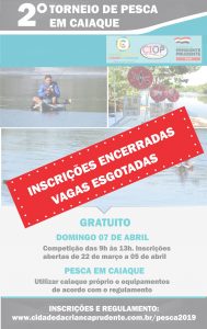 Inscrições para o 2° Tornei de Pesca em Caiaque estão encerradas