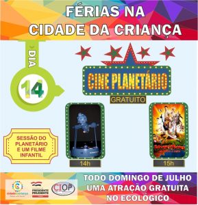 Planetário exibe dois filmes na programação de Férias na Cidade da Criança