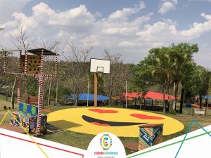 Cidade da Criança finaliza pintura dos brinquedos