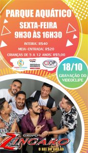 Grupo Zíngaro grava videoclipe no Parque Aquático da Cidade da Criança