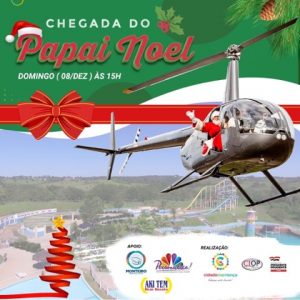 Papai Noel chegará de helicóptero na Cidade da Criança