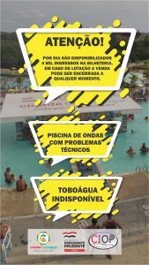 ATENÇÃO! Informativo da administração da Cidade da Criança